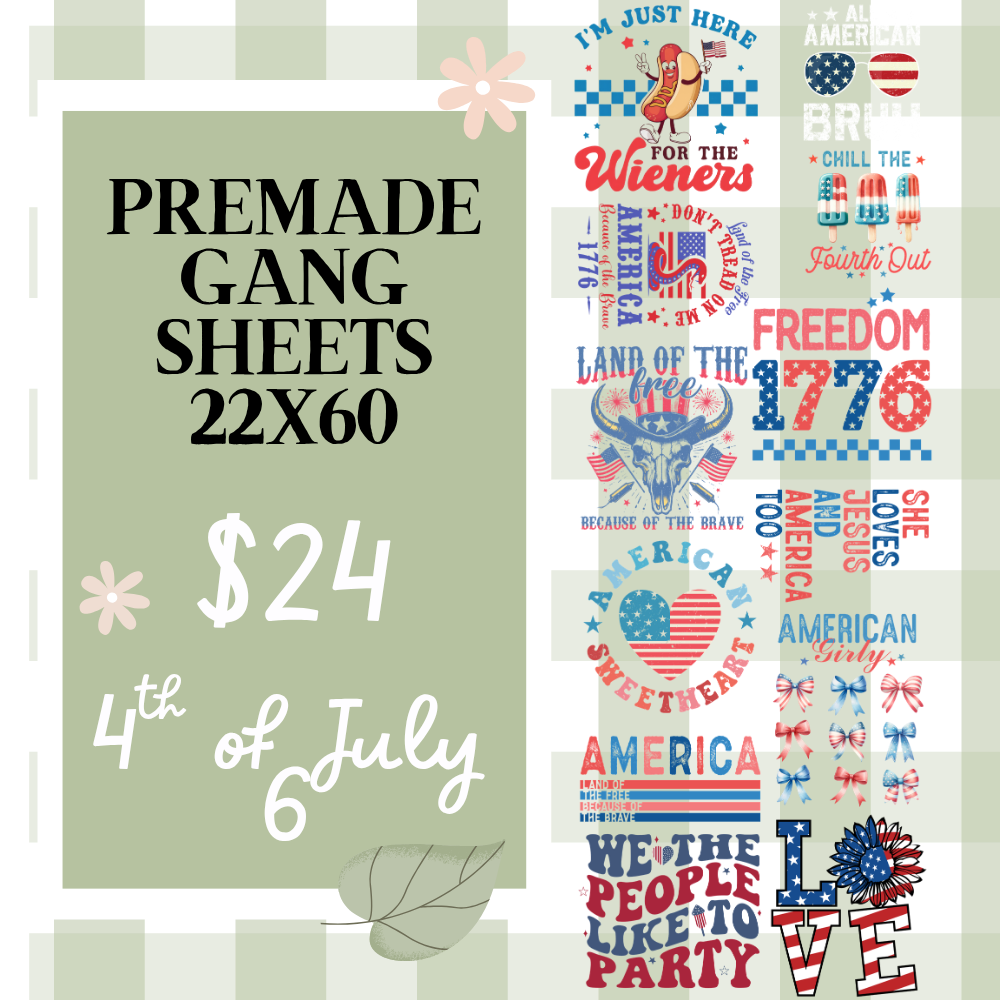Ready Made Gang Sheets 22"x60"