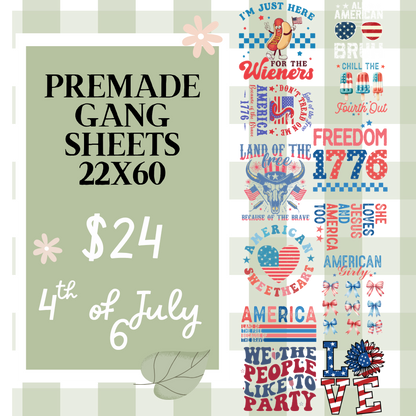 Ready Made Gang Sheets 22"x60"