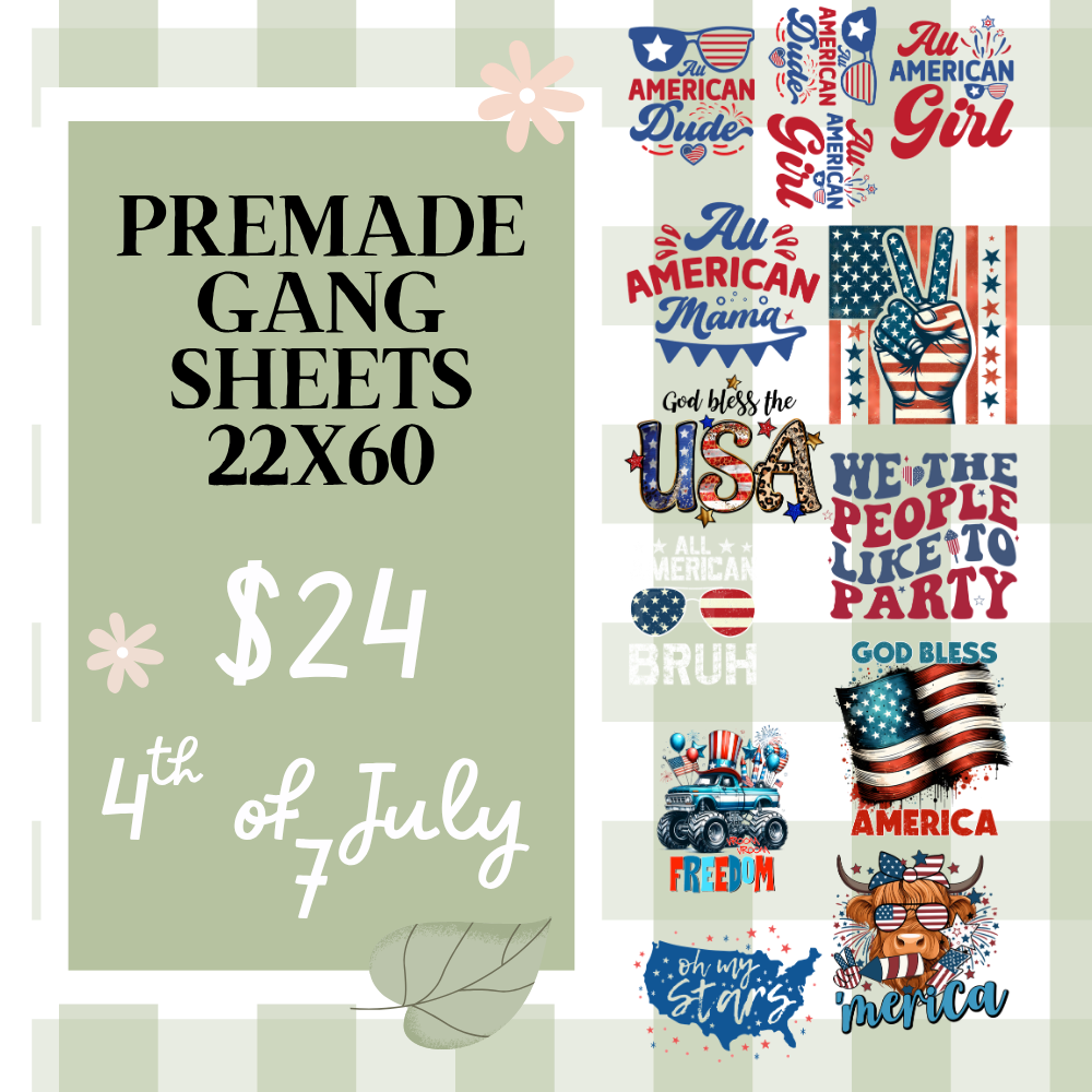Ready Made Gang Sheets 22"x60"
