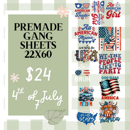 Ready Made Gang Sheets 22"x60"