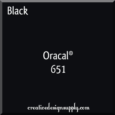 12" Black Oracal 651
