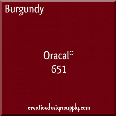 12" Burgundy Oracal 651