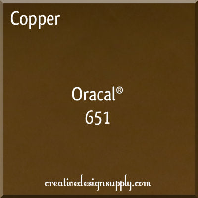 12" Copper Metallic Oracal 651
