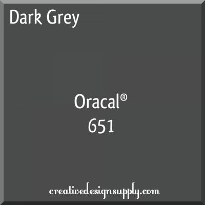 12" Dark Grey Oracal 651