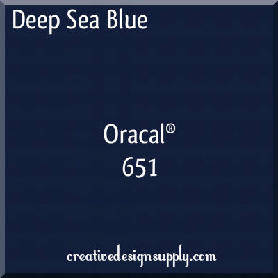 12" Deep Sea Blue Oracal 651