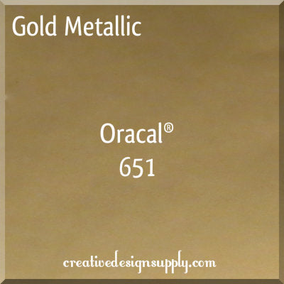 12" Gold Metallic Oracal 651