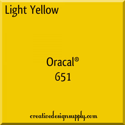 12" Light Yellow Oracal 651