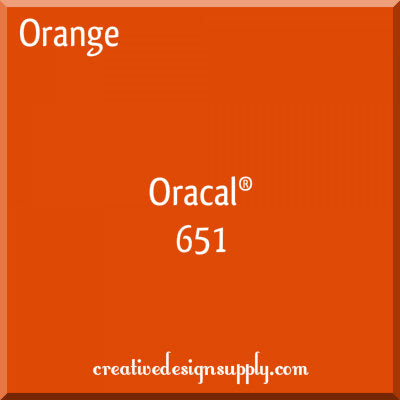 12" Orange Oracal 651