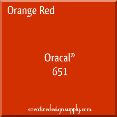 12" Orange Red Oracal 651