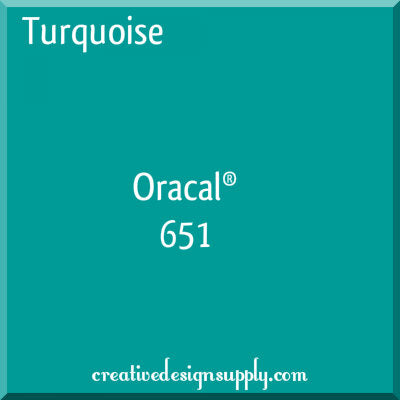 12" Turquoise Oracal 651