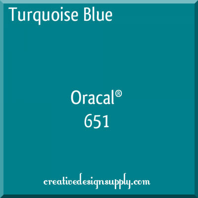 12" Turquoise Blue Oracal 651