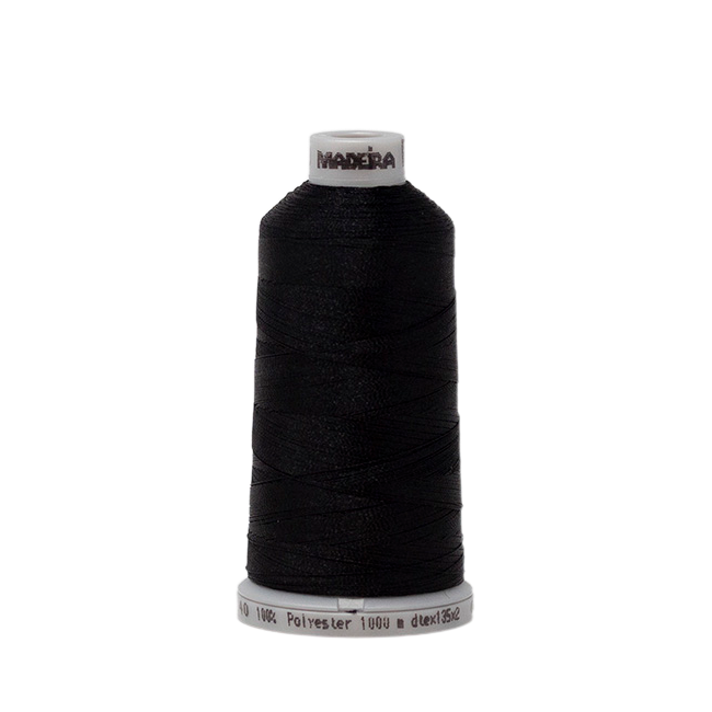 1500 Black Blue PolyNeon 40 Embroidery Thread