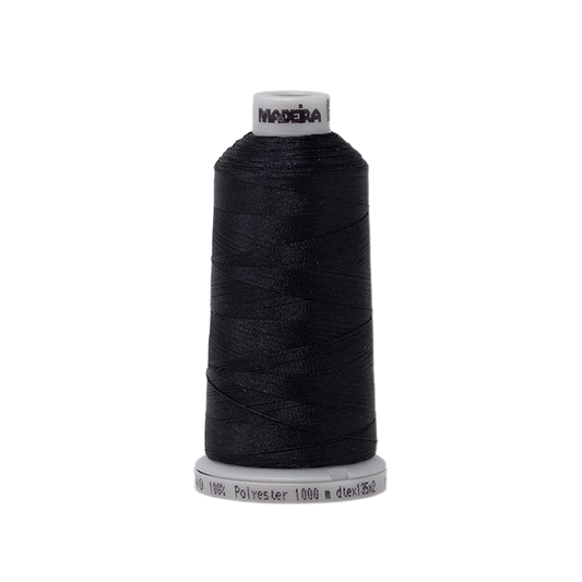1589 Grey Black Blue PolyNeon 40 Embroidery Thread