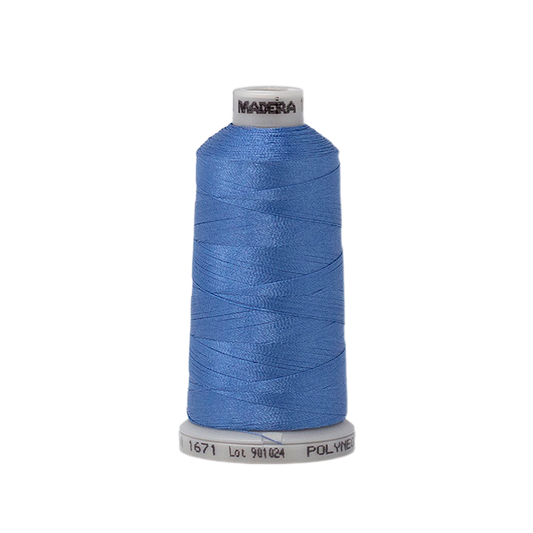 1671 Blue PolyNeon 40 Embroidery Thread