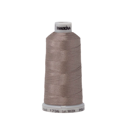 1736 Brown PolyNeon 40 Embroidery Thread