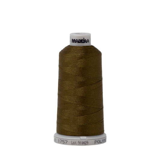 1757 Green Brown PolyNeon 40 Embroidery Thread