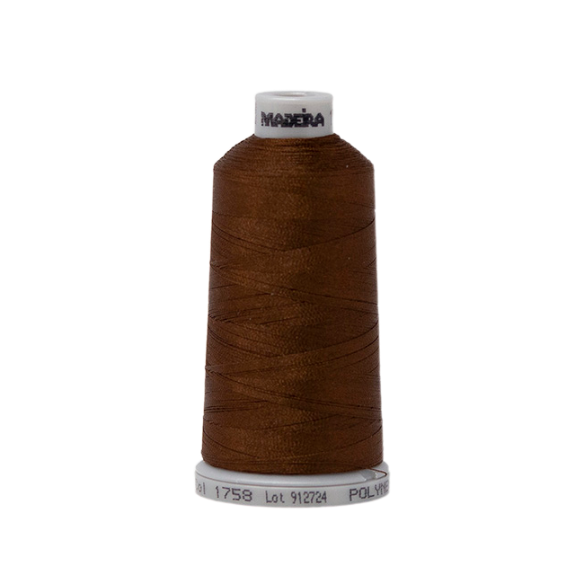 1758 Brown PolyNeon 40 Embroidery Thread