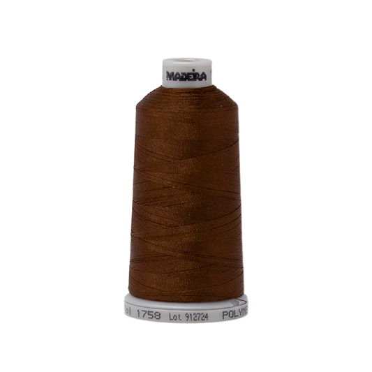 1758 Brown PolyNeon 40 Embroidery Thread