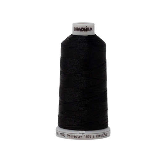 1800 Black PolyNeon 40 Embroidery Thread