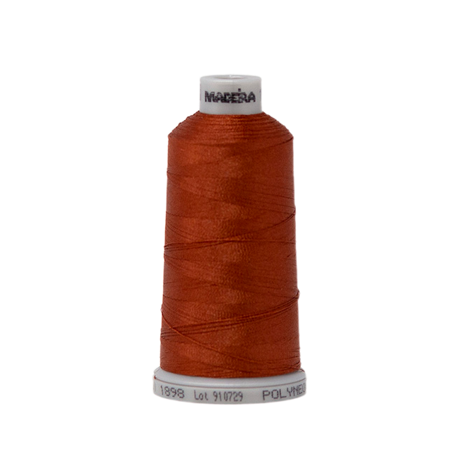 1898 Brown Orange PolyNeon 40 Embroidery Thread