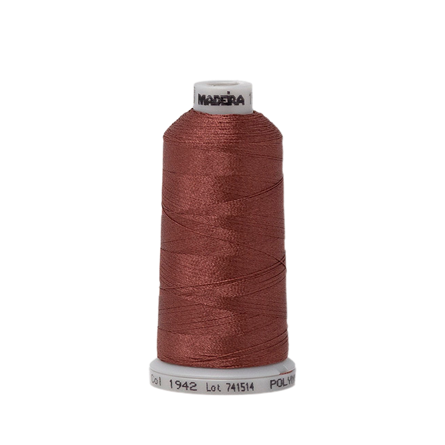 1942 Brown PolyNeon 40 Embroidery Thread