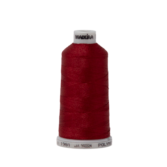 1981 Red PolyNeon 40 Embroidery Thread