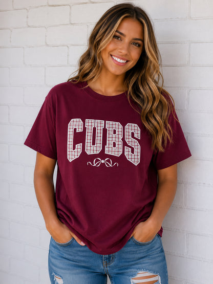 Kingston Cubs w/Bow on Gildan Tee