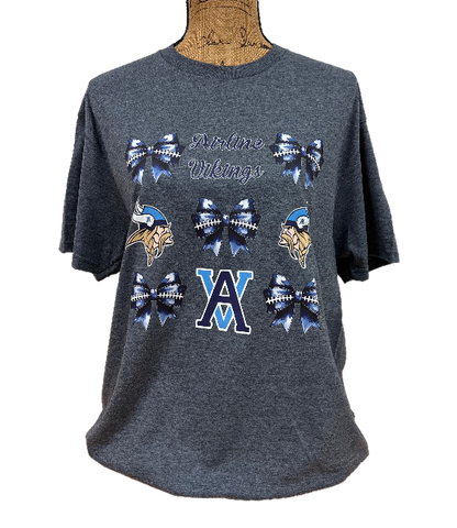 AVB Bows Heather Navy SS Tee