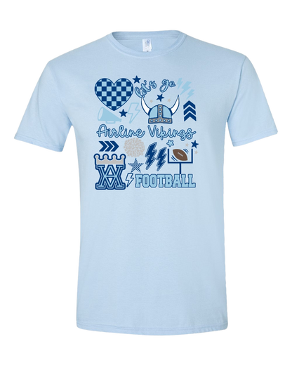 AVB Heart Light Blue 1 SS Tee