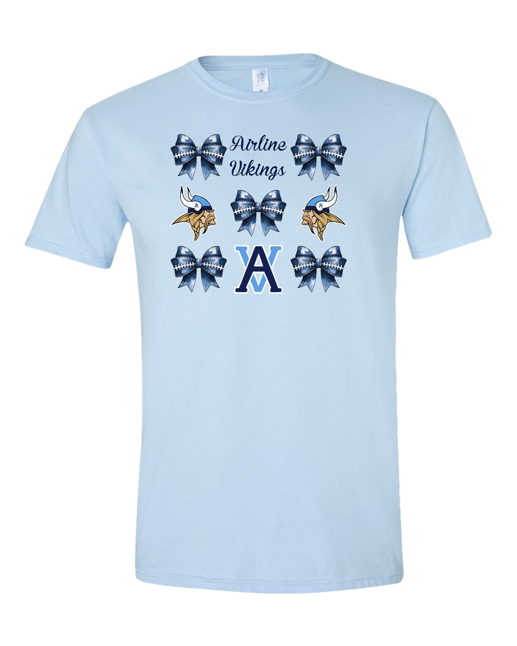 AVB Bows Light Blue 2 SS Tee