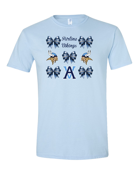 AVB Bows Light Blue 2 SS Tee