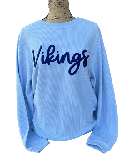 AVB Vikings Carolina Blue Corded EMB