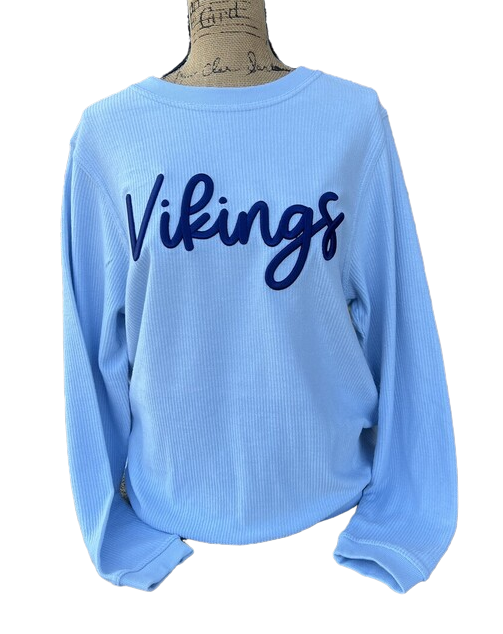 AVB Vikings Carolina Blue Corded EMB