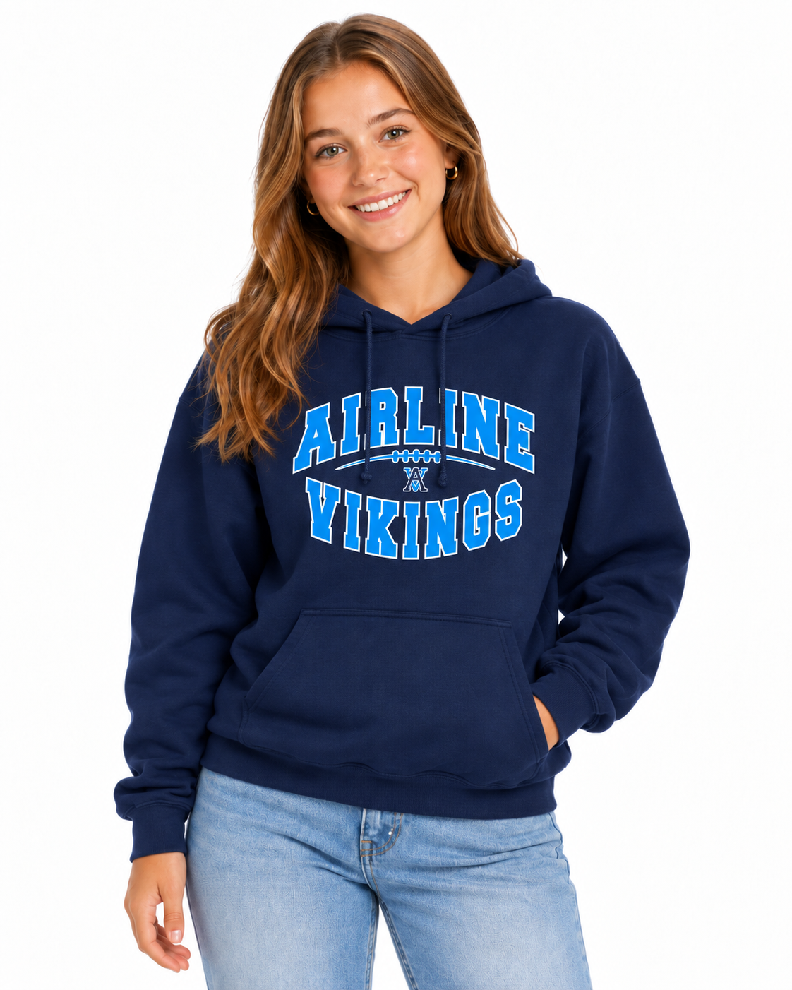 AVB Football 2 on Gildan Hoodie