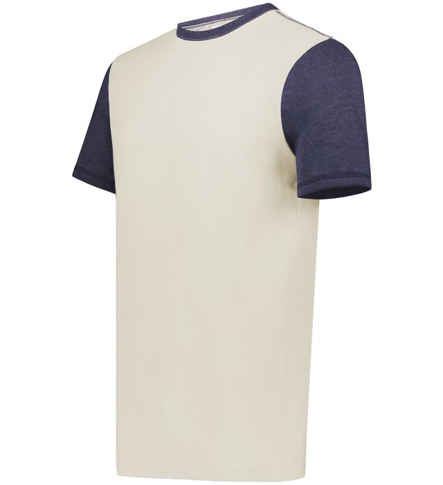 Birch/Navy Htr Adult Gameday Vintage Ringer Tee 6876