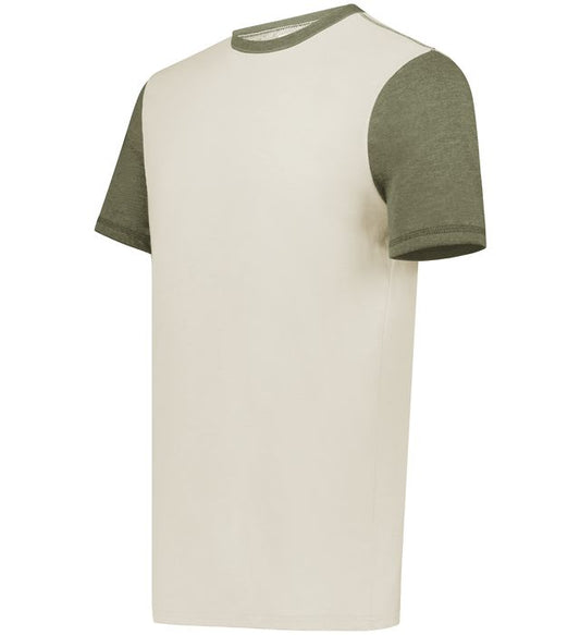 Birch/Olive Htr Youth Gameday Vintage Ringer Tee 6877