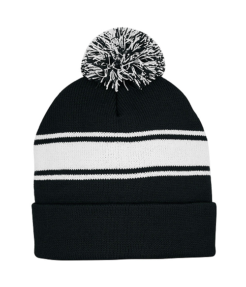 Striped Pom Beanie 5076MC