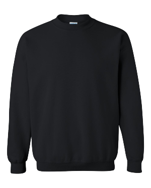 Black Gildan HB Crewneck 18000