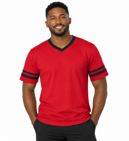 Sleeve Stripe V-Neck Adult Jersey 360