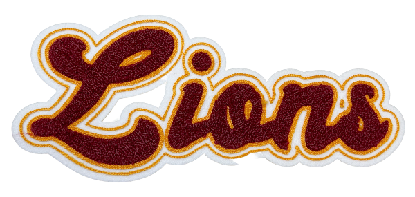 12" Booker T Lions Chenille Patch