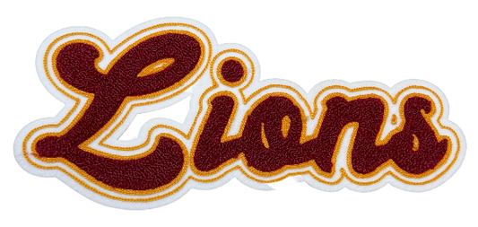 12" Booker T Lions Chenille Patch