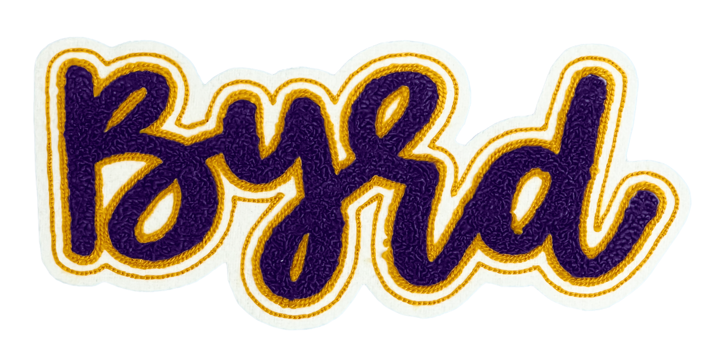 10" Byrd Chenille Patch