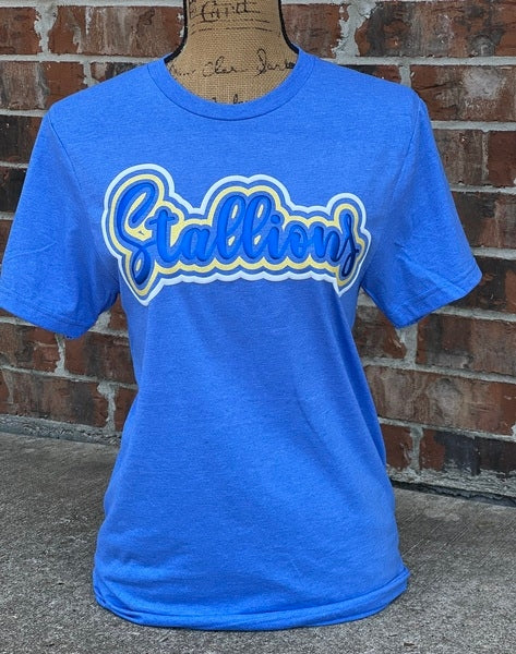 CMMS Stallions Htr Royal Blue SS RTW Tee