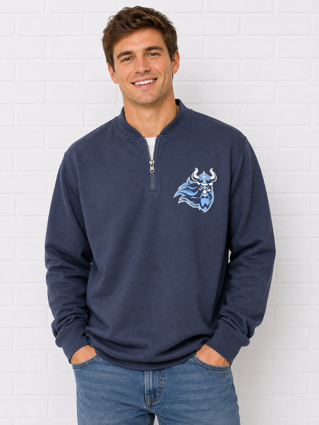 AVB Navy SS Qtr Zip