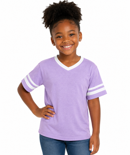 Sleeve Stripe V-Neck Youth Jersey 361
