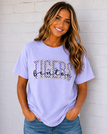 Benton Tigers On Plaid CC Orchid