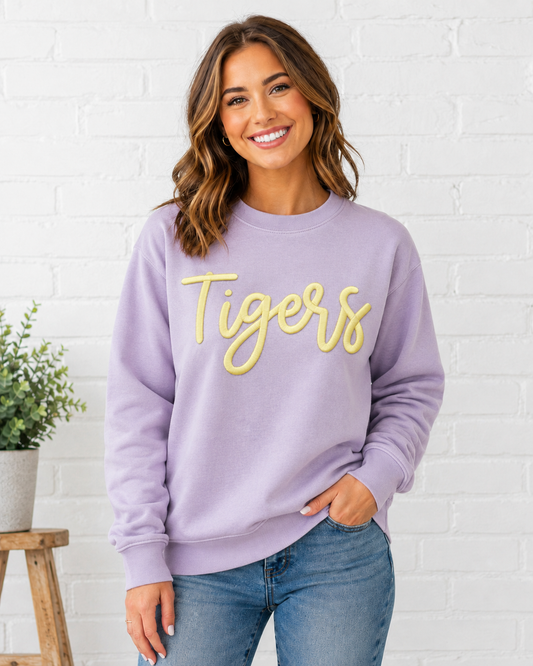 Tigers Embroidered Puff I.T.Co. Crewneck