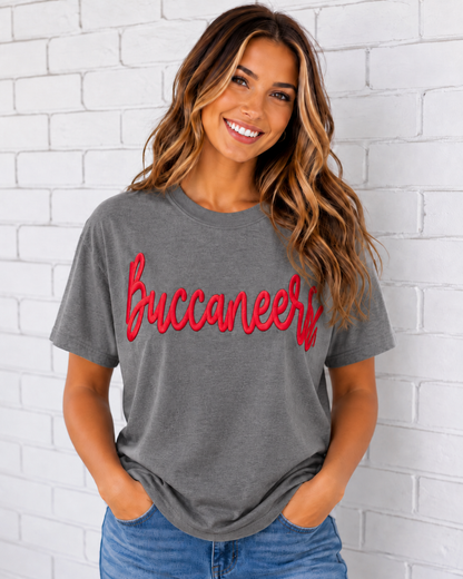 Granite Buccaneers Embroidered Puff CC Tee