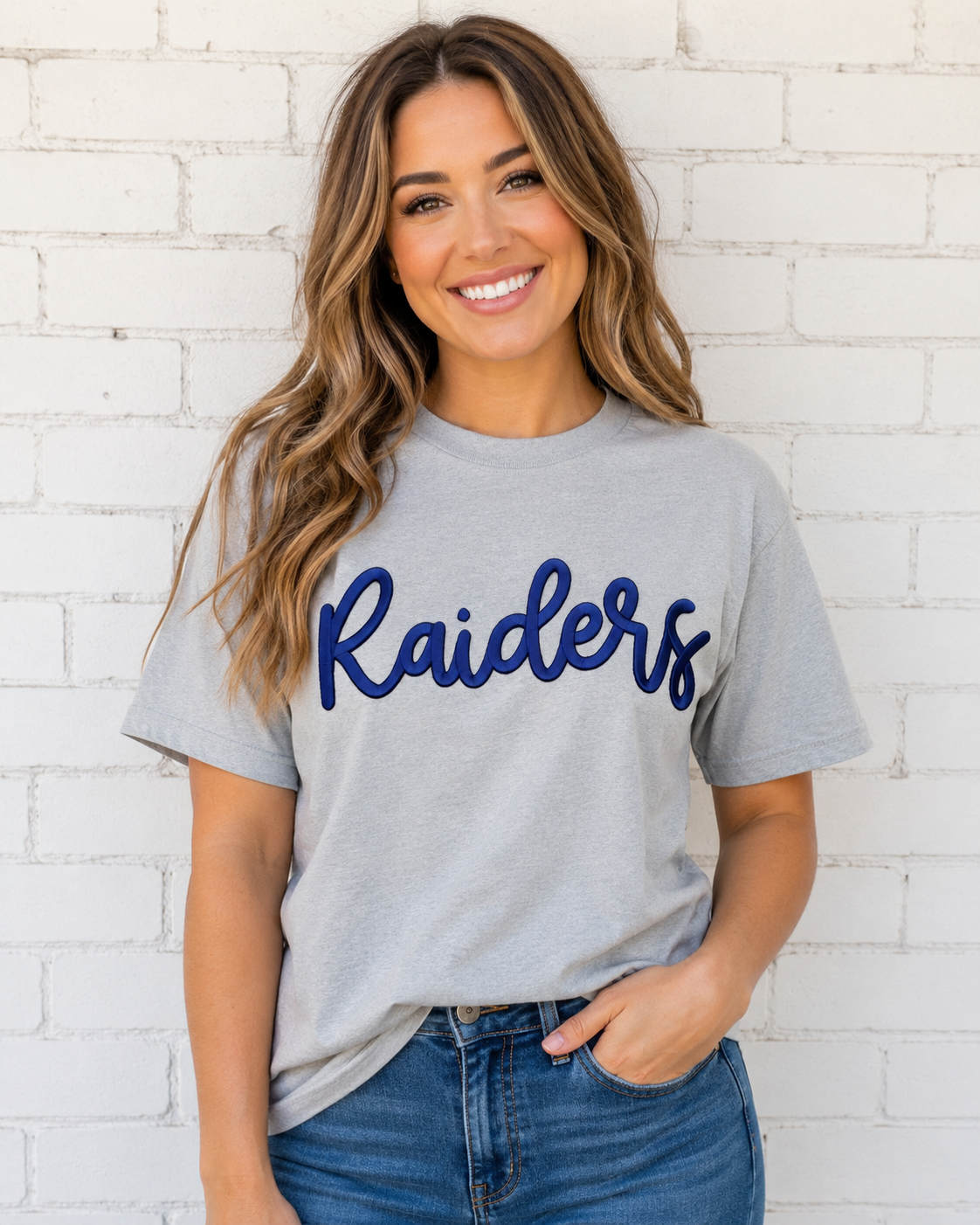 Granite Raiders Embroidered Puff CC Tee