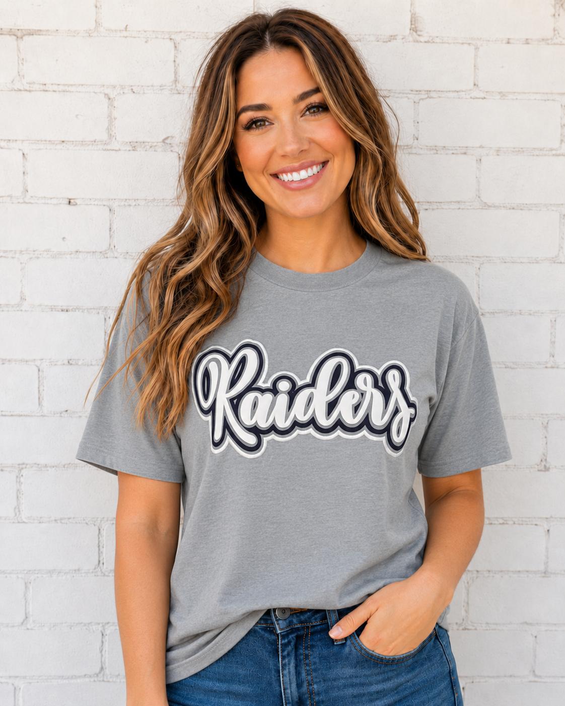 Raiders Triple Layer Puff on CC Tee